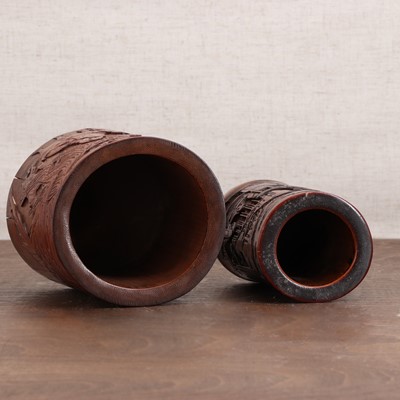 Lot 226 - Two Chinese bamboo brush pots