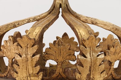 Lot 34 - A large carved and giltwood architectural crown