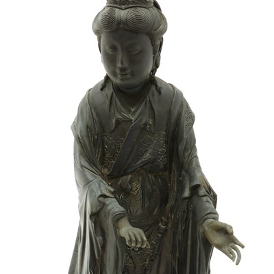 Lot 121 - A Japanese bronze standing figure
