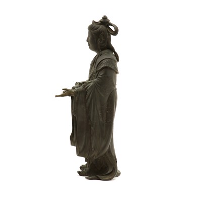 Lot 121 - A Japanese bronze standing figure