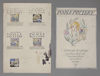 Lot 156 - Two Poole Pottery advertisement designs