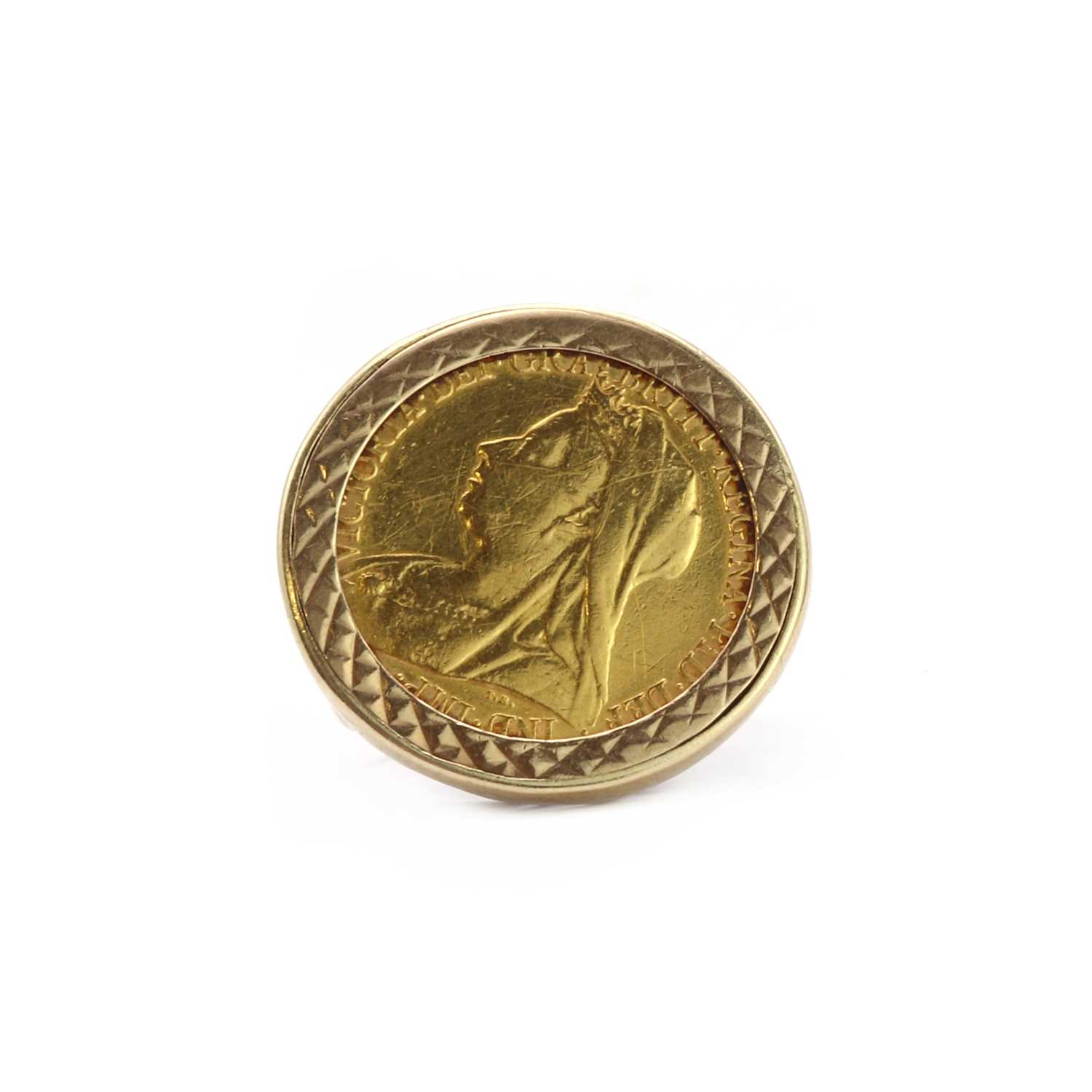 Lot 281 - A sovereign coin ring