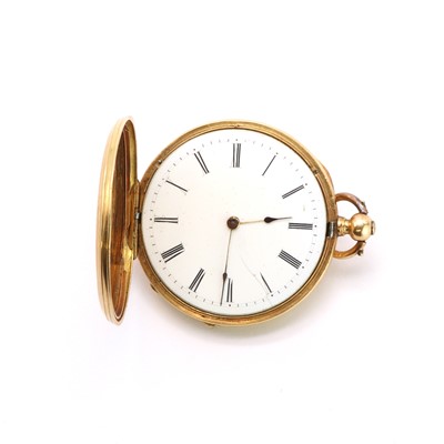 Lot 285 - A gold key wind fob watch