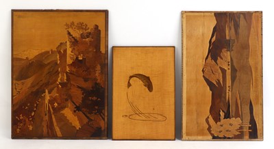 Lot 291 - A set of three marquetry panels