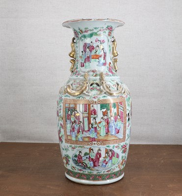 Lot 369 - A Chinese Canton famille rose vase