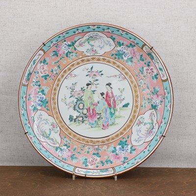 Lot 125 - A Japanese famille rose charger