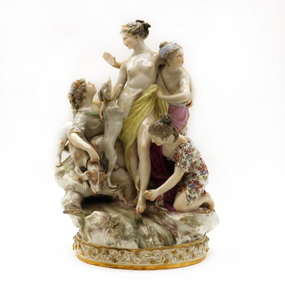 Lot 73 - A porcelain figure group by Samson of Paris