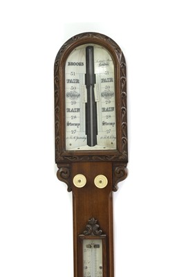 Lot 383 - A Victorian mahogany stick barometer