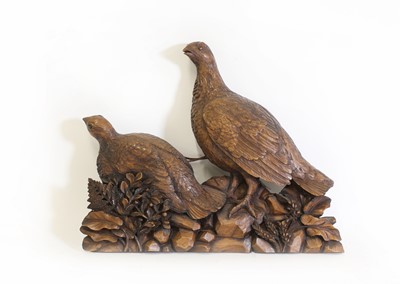 Lot 187 - 'Elegant Grouse', an ornithological shooting plaque