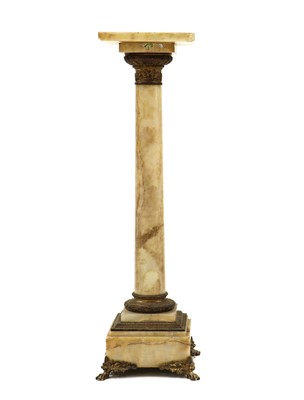 Lot 373 - An alabaster pedestal