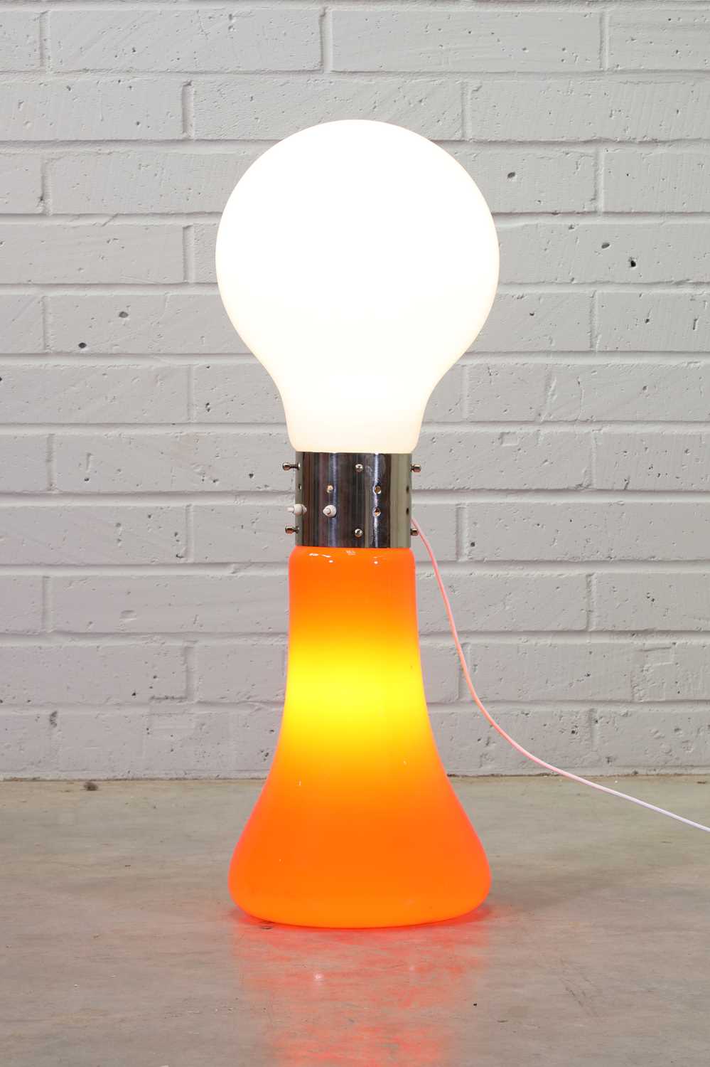 Lot 336 - An Italian glass floor lamp