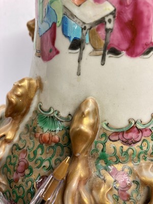 Lot 59 - A Chinese Canton famille rose vase