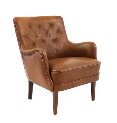 Lot 404 - A Danish leather club chair