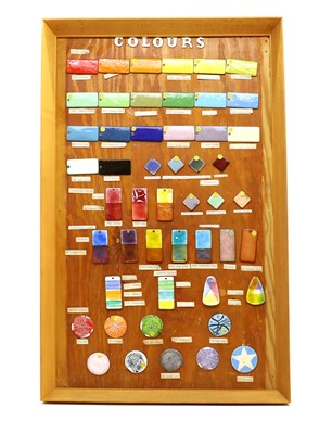 Lot 348 - An enamel colour board
