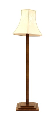 Lot 421 - An Art Deco walnut standard lamp