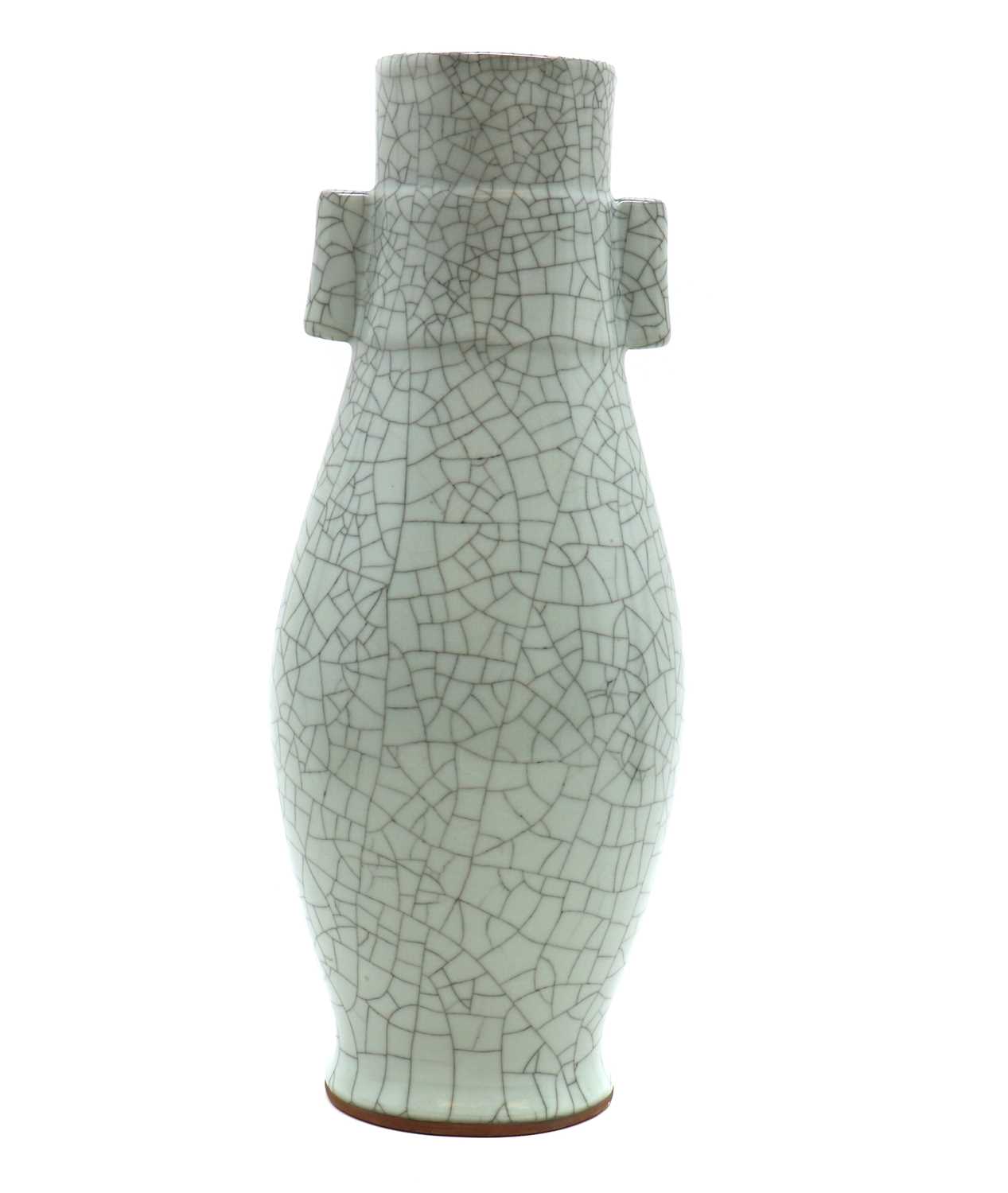 Lot 62 - A Chinese ge-type hu vase