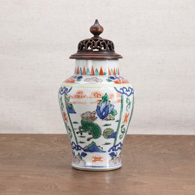 Lot 169 - A Chinese wucai vase