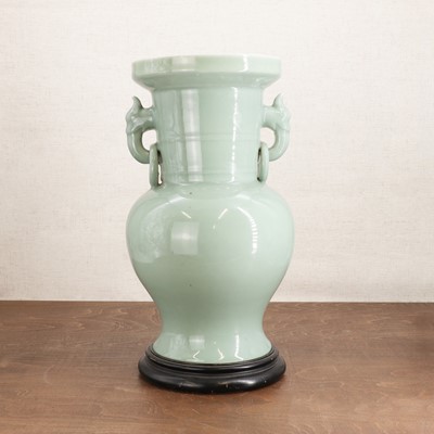 Lot 127 - A Chinese celadon-glazed vase