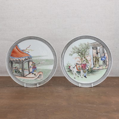 Lot 352 - Two Chinese famille rose plates