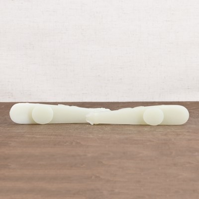 Lot 103 - Two Chinese jade belt hooks