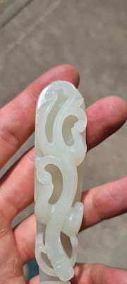 Lot 103 - Two Chinese jade belt hooks