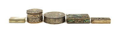 Lot 11 - A group of five silver boxes