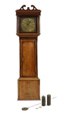 Lot 274 - A George III oak cased eight day longcase clock