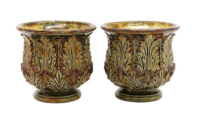 Lot 105 - A pair of J. Stiff and Sons stoneware jardinieres