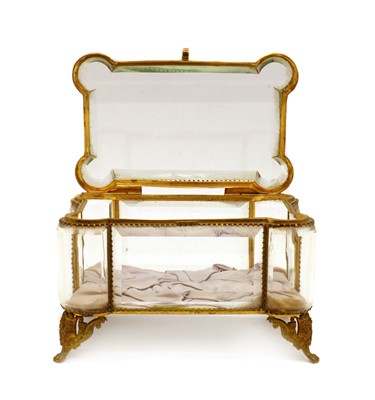 Lot 309 - A glass jewellery casket