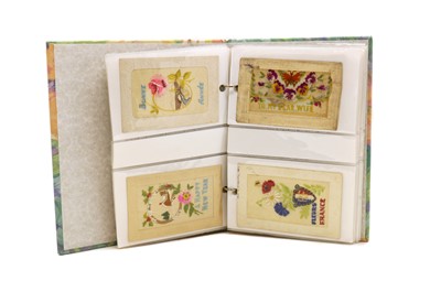 Lot 195 - A group of 32 embroidered cards