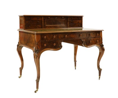 Lot 398 - A Victorian walnut writing desk