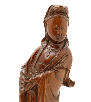 Lot 66 - A Chinese wood figure