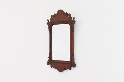 Lot 626 - A small George II-style yew wood mirror