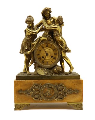 Lot 295 - A French Empire gilt metal mantel clock