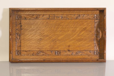 Lot 129 - An Arts and Crafts oak tray