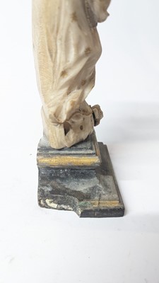 Lot 92 - An alabaster figure of the Immaculate Virgin