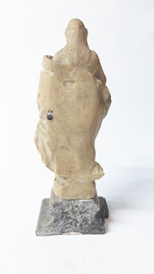 Lot 92 - An alabaster figure of the Immaculate Virgin