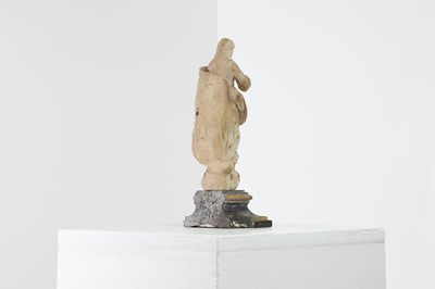 Lot 92 - An alabaster figure of the Immaculate Virgin