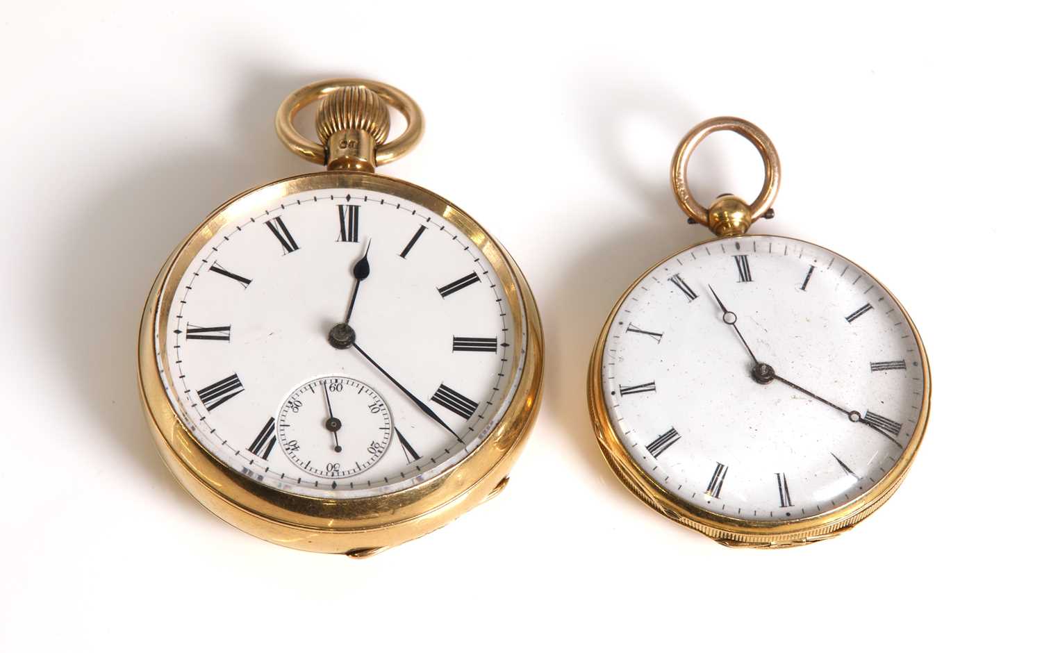 Lot 500 - An 18ct gold top wind open faced pocket