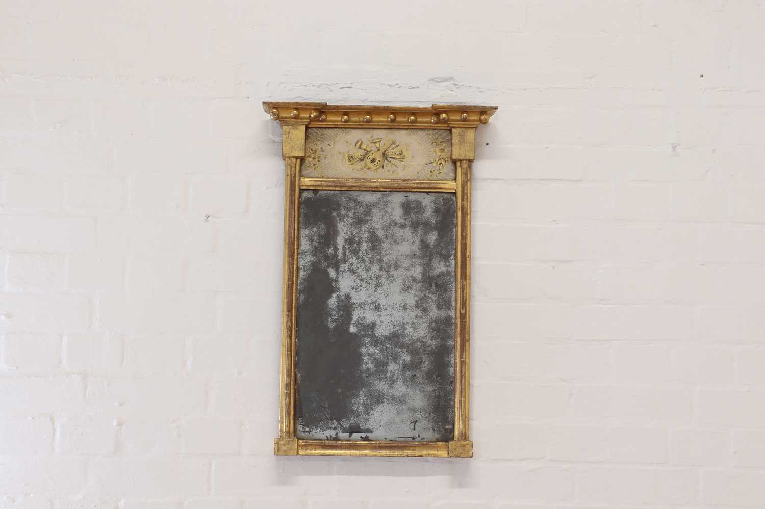 Lot 48 - A giltwood pier mirror