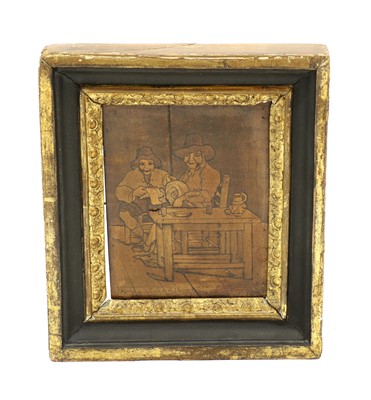 Lot 194 - A pictorial marquetry panel