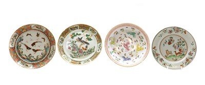 Lot 38 - Four Chinese famille rose plates