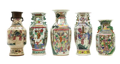 Lot 49 - A collection of Chinese famille rose vases