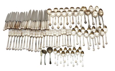 Lot 45 - A set of Victorian silver plated flatware