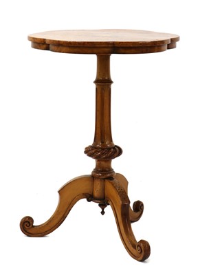 Lot 433 - A Victorian bird's eye maple tripod table