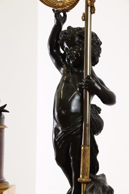 Lot 70 - A pair of French Empire bronze and marble candelabra attributed to François Rémond (c.1747-1812)