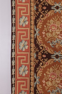 Lot 42 - A flat-weave wool carpet of Aubusson design