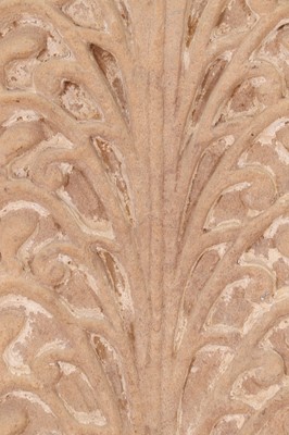 Lot 128 - A Mughal red sandstone pilaster