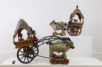 Lot 151 - Two carved and painted wood models
