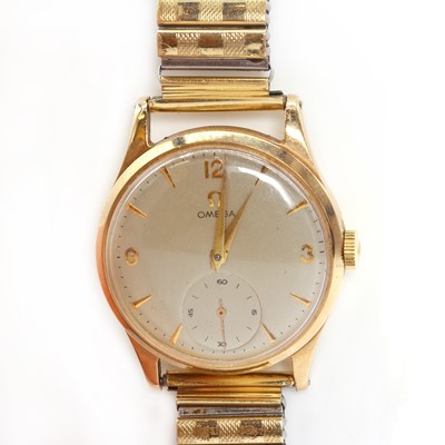 Lot 307 - A gentlemen's 9ct gold Omega mechanical bracelet watch